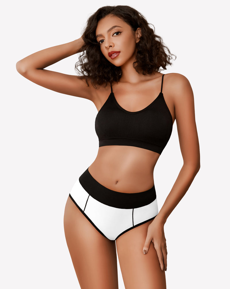 Cotton Hipster Panties High Waist Briefs
