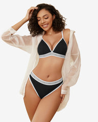 Contrast Bra and Panty Set