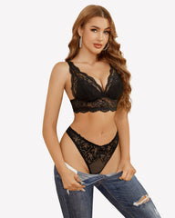 Mesh Lace Thongs Low Waist Panties