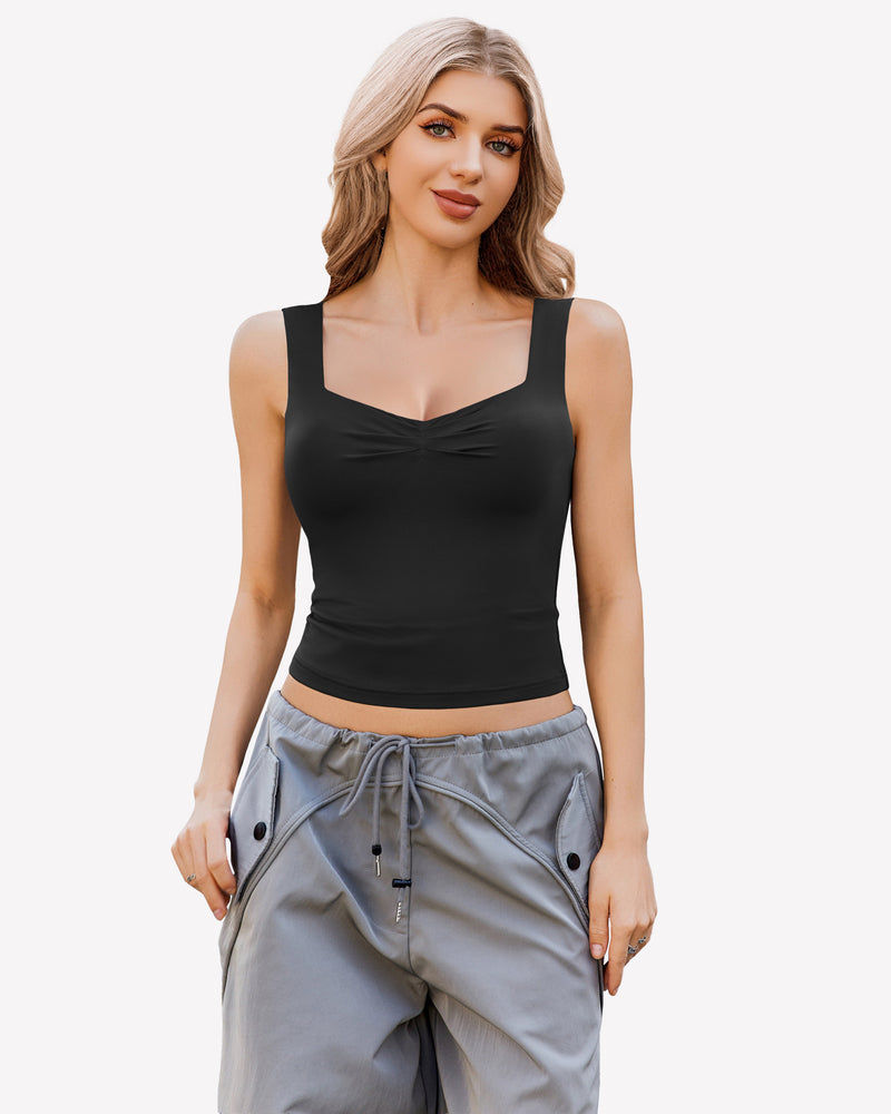 Crop Tank Tops Backless Sweetheart