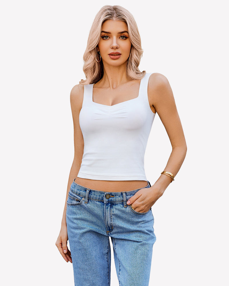 Crop Tank Tops Backless Sweetheart