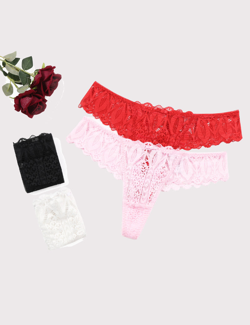 Lace Thongs Cross Back Underwear