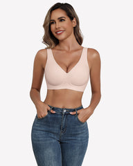Seamless Bralette Full Coverage V Neck Bras