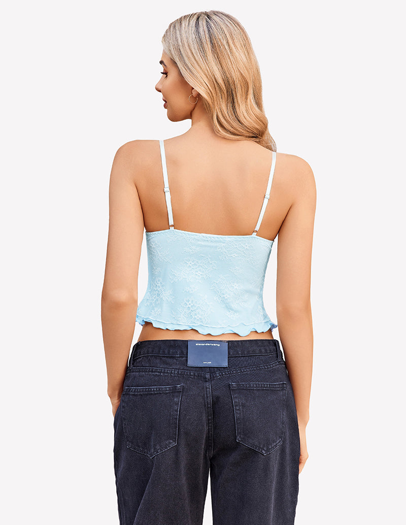 Tank Top Going Out Y2k Lace Tops