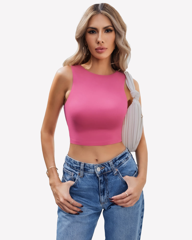 Tank Top Double Lined Crop Tops