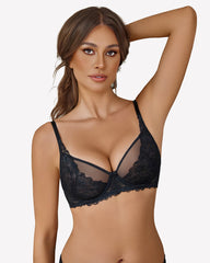 Unlined Mesh Full Coverage Bras
