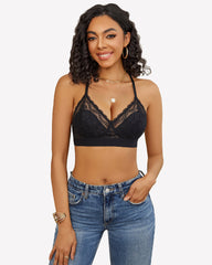 Lace Racerback Wireless Unlined Bralette Bra