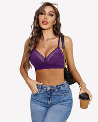 Lace Racerback Wireless Unlined Bralette Bra