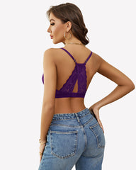Lace Racerback Wireless Unlined Bralette Bra