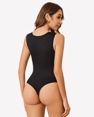 Mesh Crew Neck Sleeveless Bodysuit