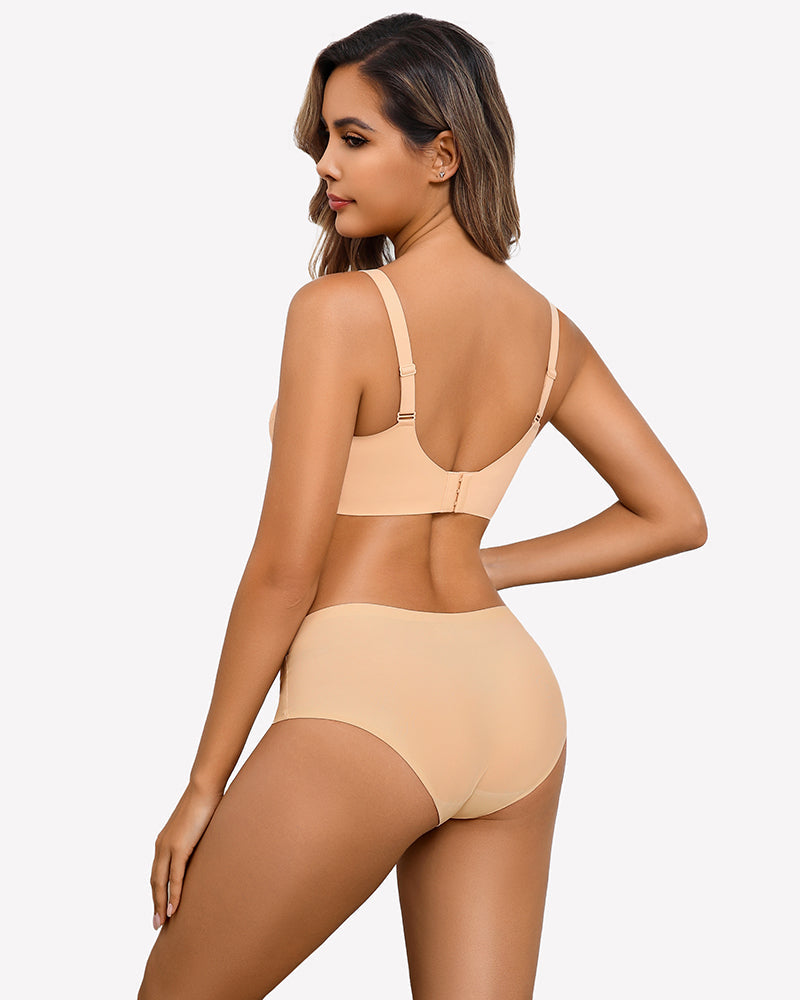 Lace Full Coverage Wireless Padded Seamless Bra