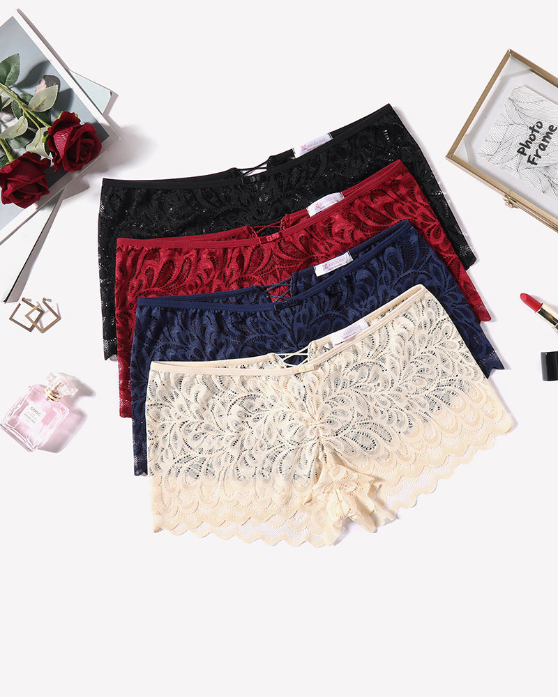 Boyshorts Panties Lace Boxer Briefs