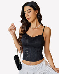 Lace Tank Trim Crop Top