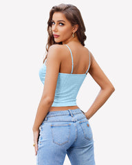 Lace Tank Trim Crop Top