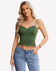 Lace Cami Sexy Y2K Tops