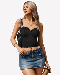 Lace Cami Sexy Y2K Tops