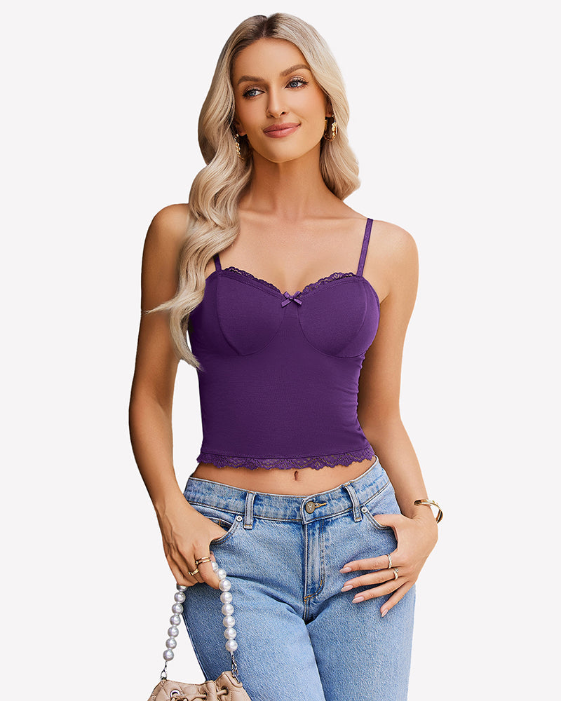 Lace Cami Sexy Y2K Tops