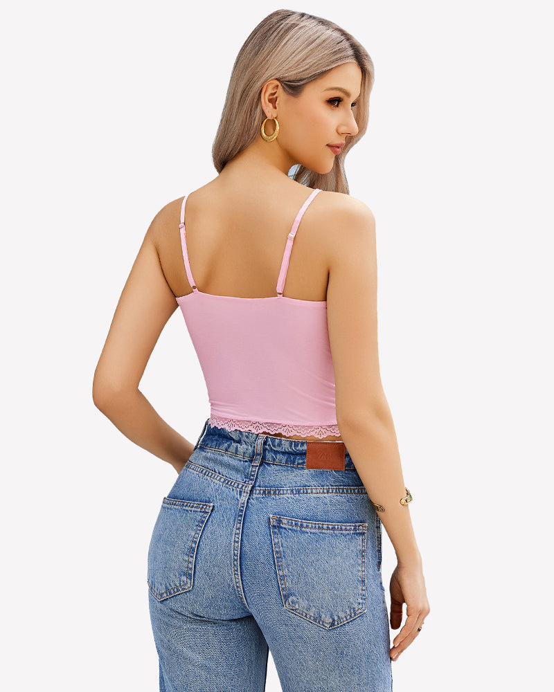 Lace Cami Sexy Y2K Tops