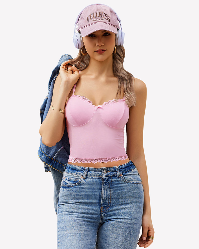 Lace Cami Sexy Y2K Tops