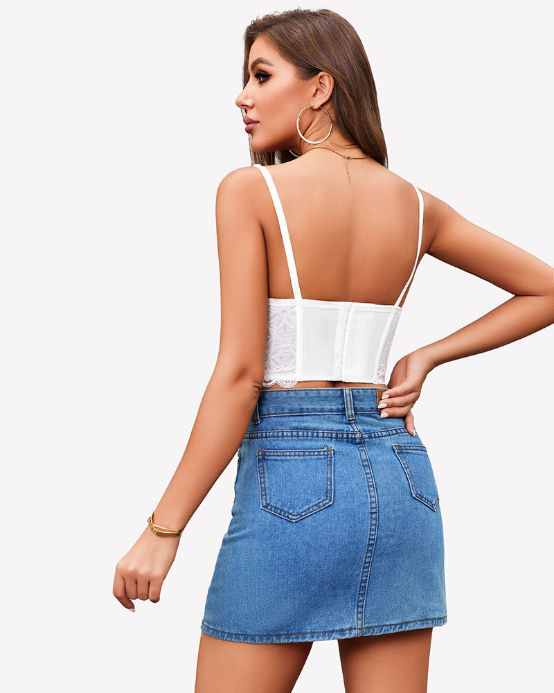 Underwire Tops Push Up Bustier No Padded