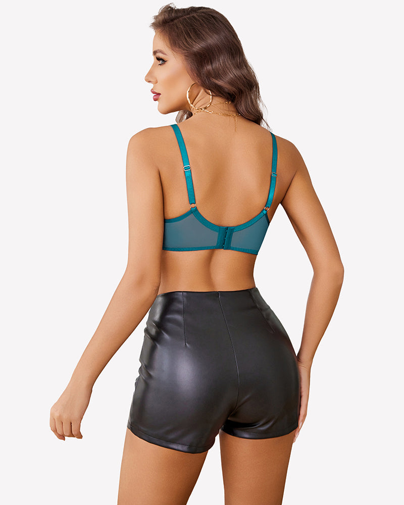 Lace Underwire Bra Mesh Unlined Bra