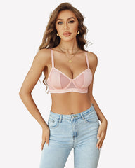 Sheer Lace Unlined Push Up Bras