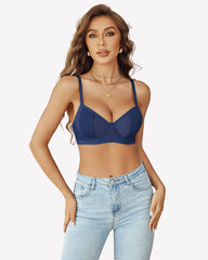 Sheer Lace Unlined Push Up Bras