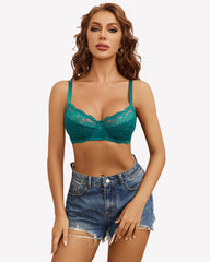 Lace Mesh Underwire Unlined Bra