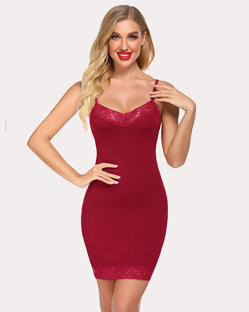 Full Slip Lace Chemise Slip Dress