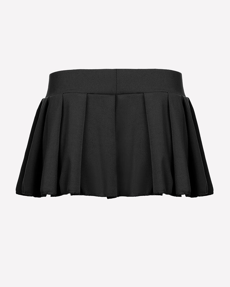 Pleated Ruffle Mini Skirt for Schoolgirl