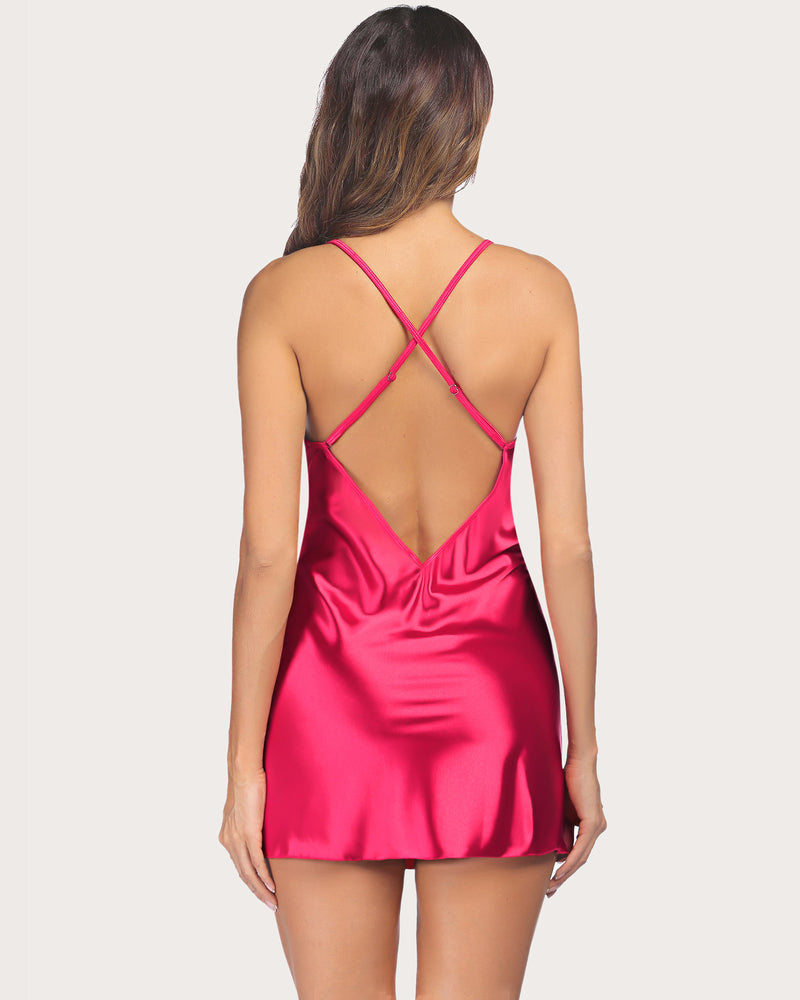 FPrint Satin Lace Sleepwear