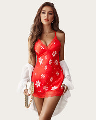 Leopard Satin Lace Full Slips Sleepwear