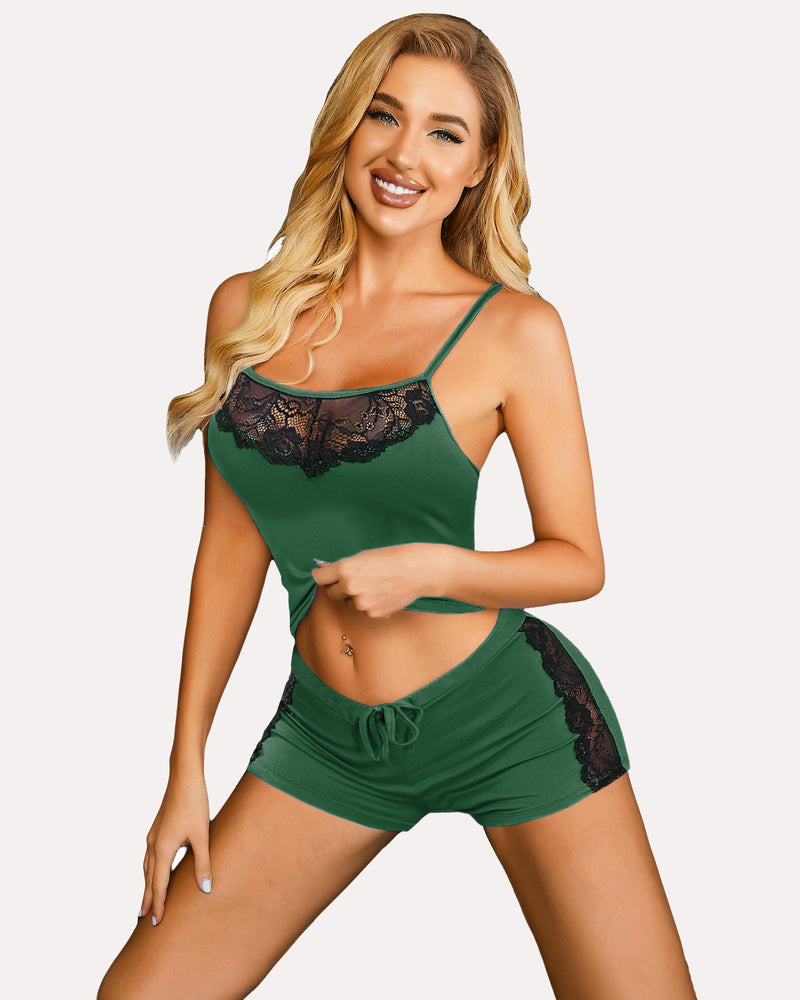 Leopard Lace Pajamas Set