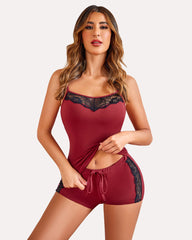 Lace Pajamas Set Shorts Sets