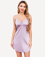 Satin Lace Mini Full Slip Sleepdress