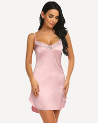 Satin Lace Mini Full Slip Sleepdress