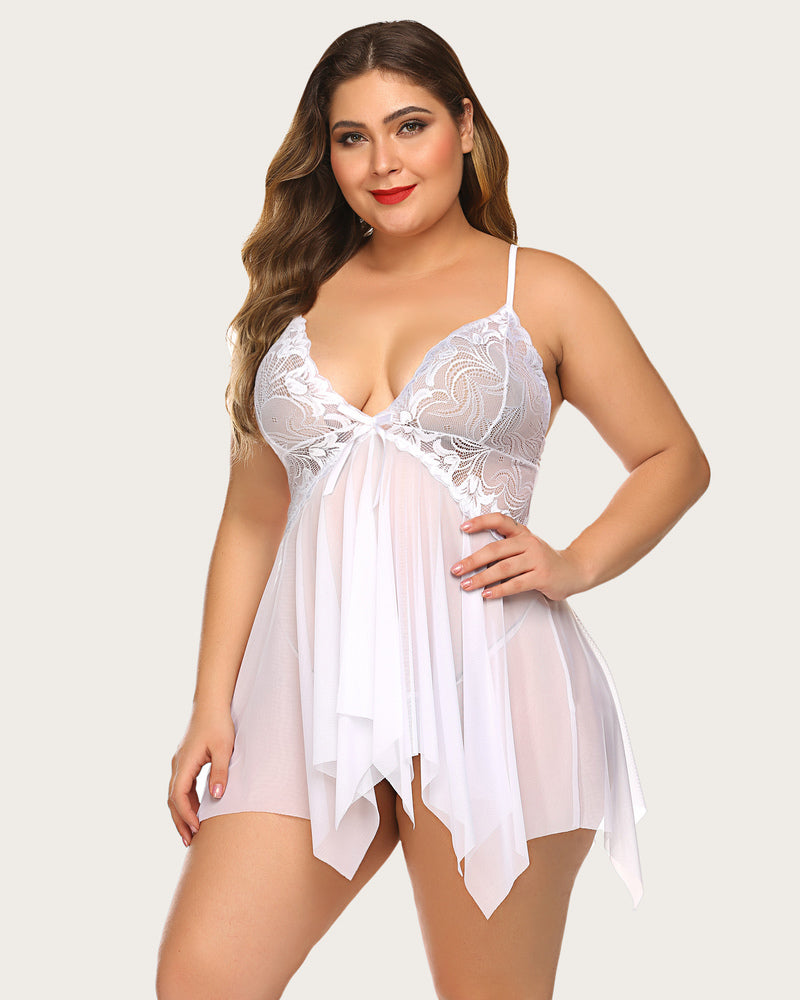 Plus Size Lace Fairy Lingerie Outfits