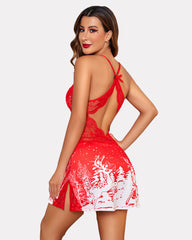 Christmas Lingerie Lace Sleepwear