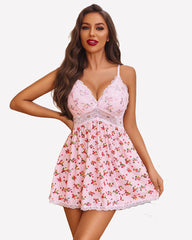 Lace V-Neck Full Slip Dress