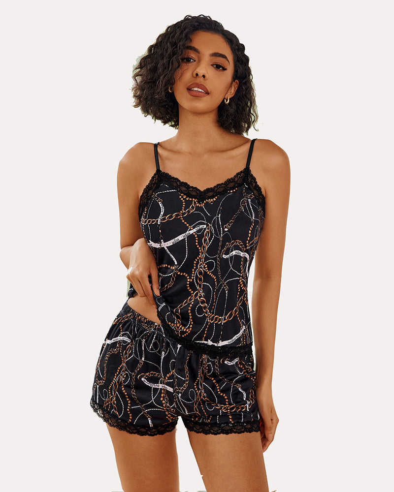 Leopard Print Cami Pajama Set