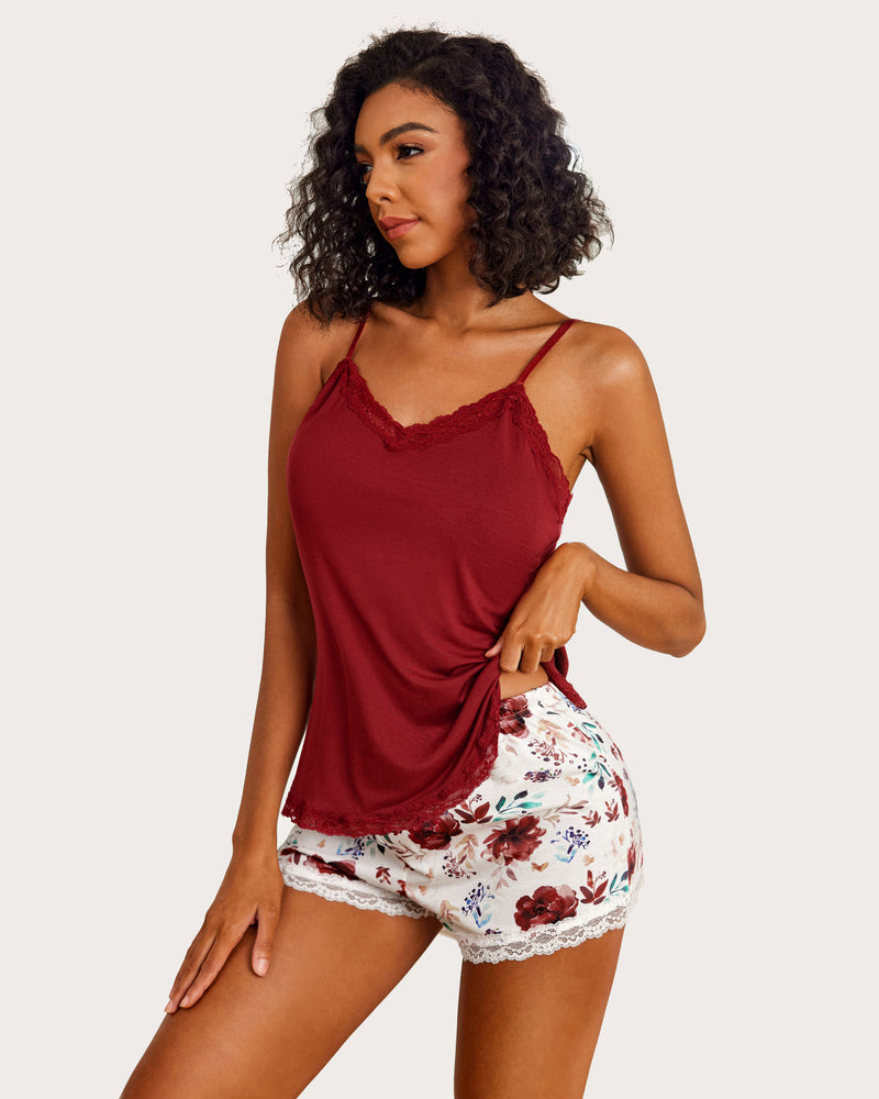 Leopard Print Cami Pajama Set