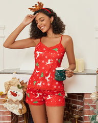 Cami Lace Trim Short PJ Set