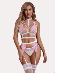 Color Lace Bra And Panty Set