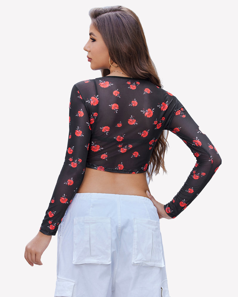FMesh Sheer Crop Top