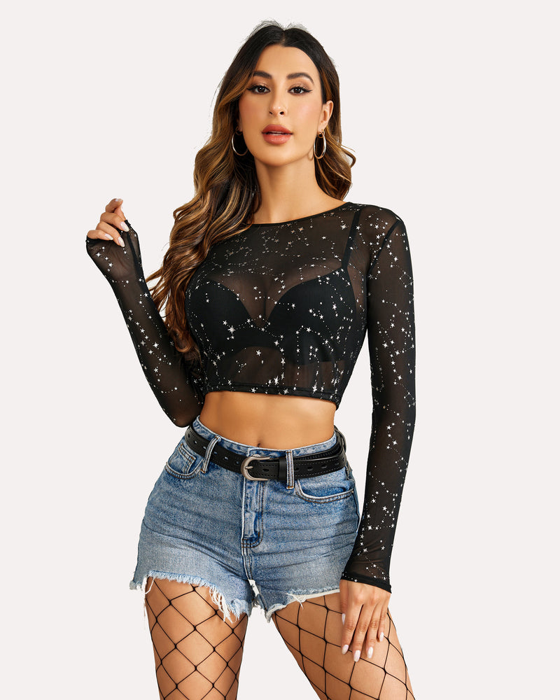 FMesh Sheer Crop Top
