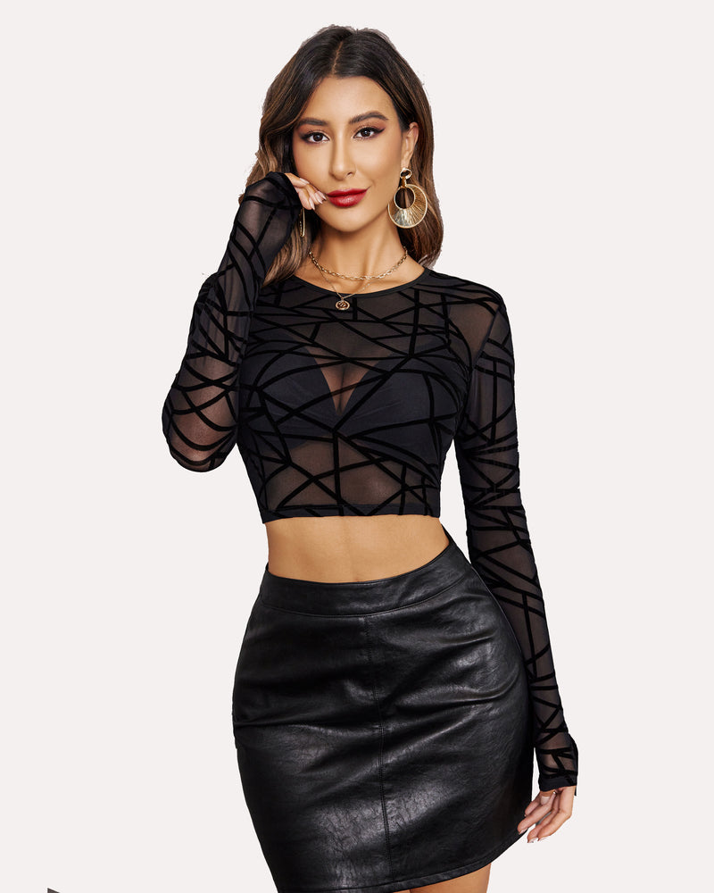 FMesh Sheer Crop Top