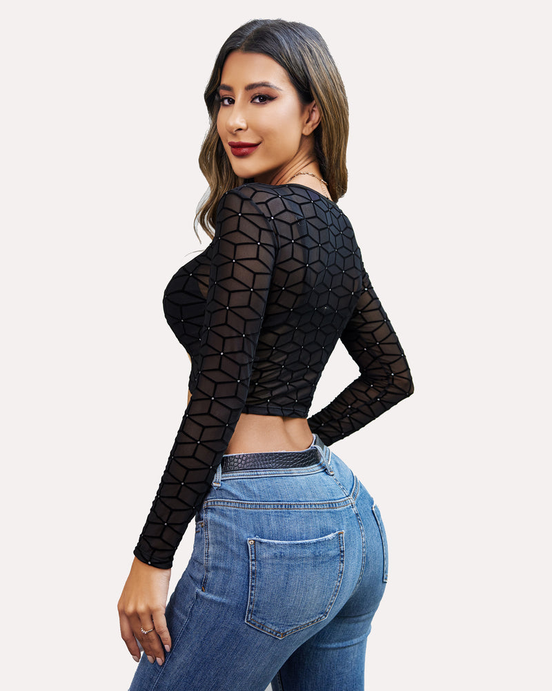 FMesh Sheer Crop Top
