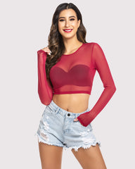 FMesh Sheer Crop Top
