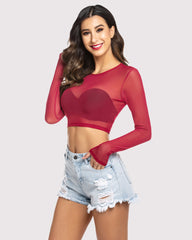 FMesh Sheer Crop Top
