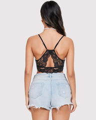 Racerback Bra Double-Layered Crop Top